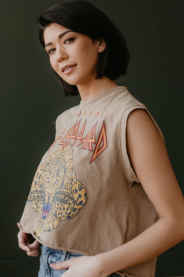 Def Leppard Cropped Muscle Tee-4