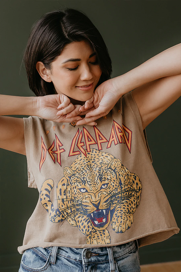 Def Leppard Cropped Muscle Tee-2